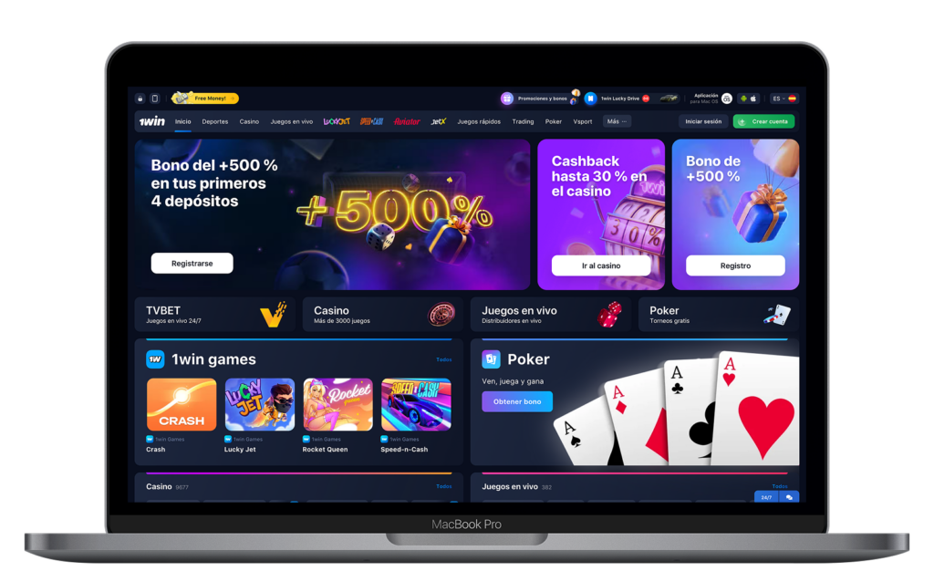 Apuesta en deportes y casino en 1win Colombia